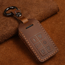 疯马皮钥匙套适用于VOLVO沃尔沃汽车钥匙包壳扣真皮改装