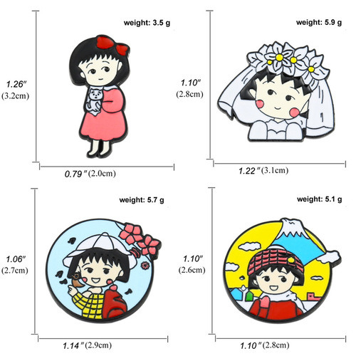 Foreign trade Japanese style Harajuku style cartoon sweet anime character brooch cute student soft girl wedding dress brooch