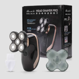 新款跨境剃光头器智能数显锂电刮毛器剃须刀理发器一机五用