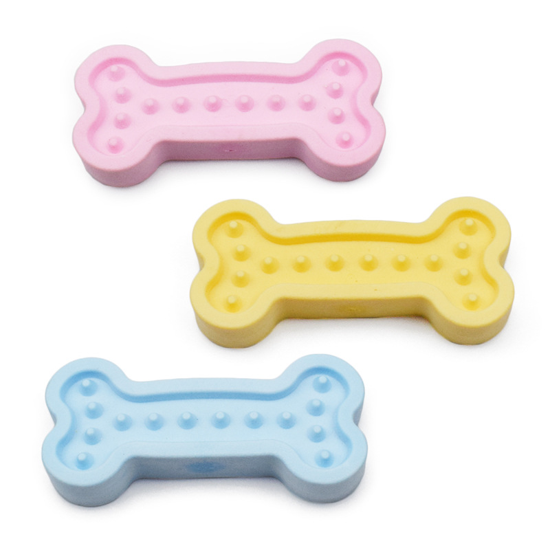 Juguete para mascotas TPR espuma de hueso de púas dientes resistentes a mordeduras de limpieza leche sabor dientes de molienda palo perro juguete suministro directo de fábrica