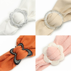 Resin waist buckle skirt buckle day word buckle scarf ribbon adjustment buckle knot t-shirt decoration three-level buckle button 