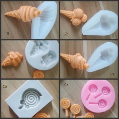 Multiple Shaped Cheese Ice Cream Lollipop Baking Molds Chocolate Liquid Silicone Dropping Mold
