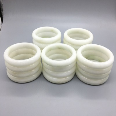 直播产品天然玉手镯蓝田玉手镯白色飘花镯子大量有货厂家直供....