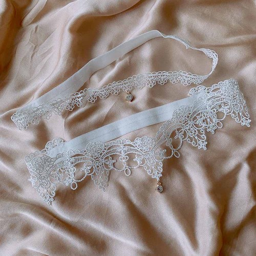 LW50 Bridal Lace Garter Rhinestone Pendant European and American Western Style Wedding Sexy Thigh Ring Cross-border