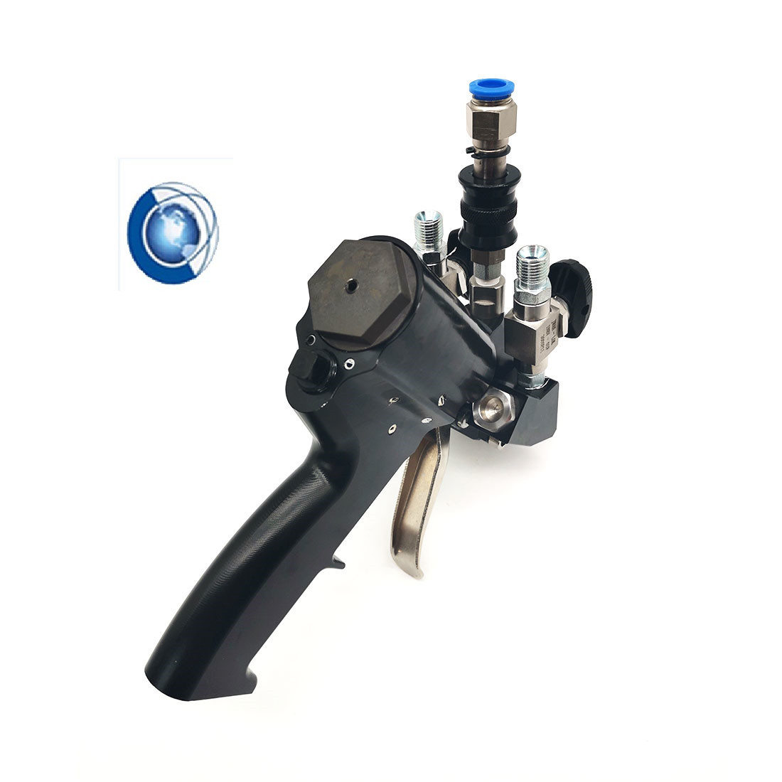 现货Pneumatic Control Spray Gun ：1:1双组分黑料白料喷枪