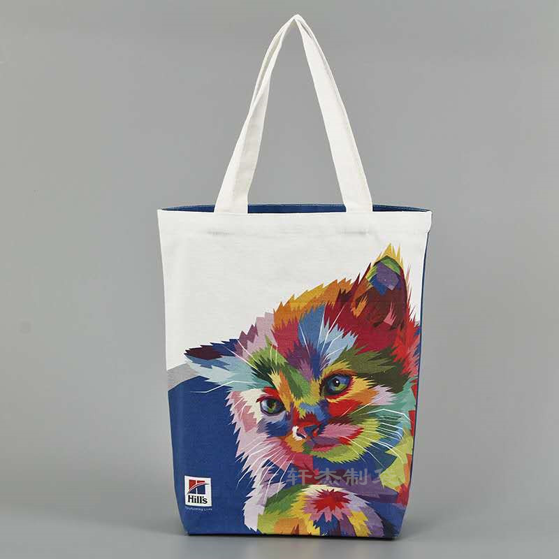 满版数码帆布袋 时尚休闲购物环保便捷棉布袋 可定 制LOGO收纳