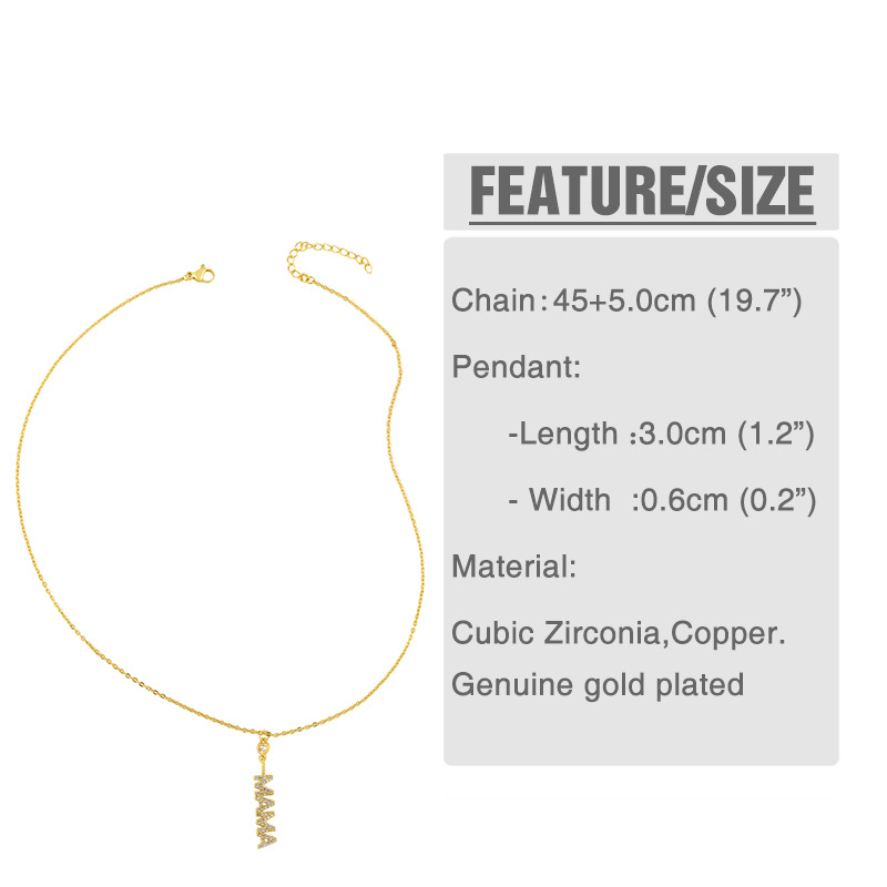 Fashion  Inlaid Zircon Necklace display picture 1