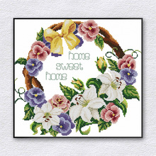 Joysunday现代简约十字绣甜蜜的家花卉自绣diy刺绣材料包一件代发