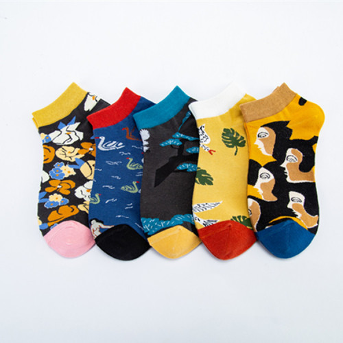 Spring and Summer New Arrival Boat Socks Cross-border Fashion Trend Socks Multicolor Socks Casual Trendy Men and Women Socks