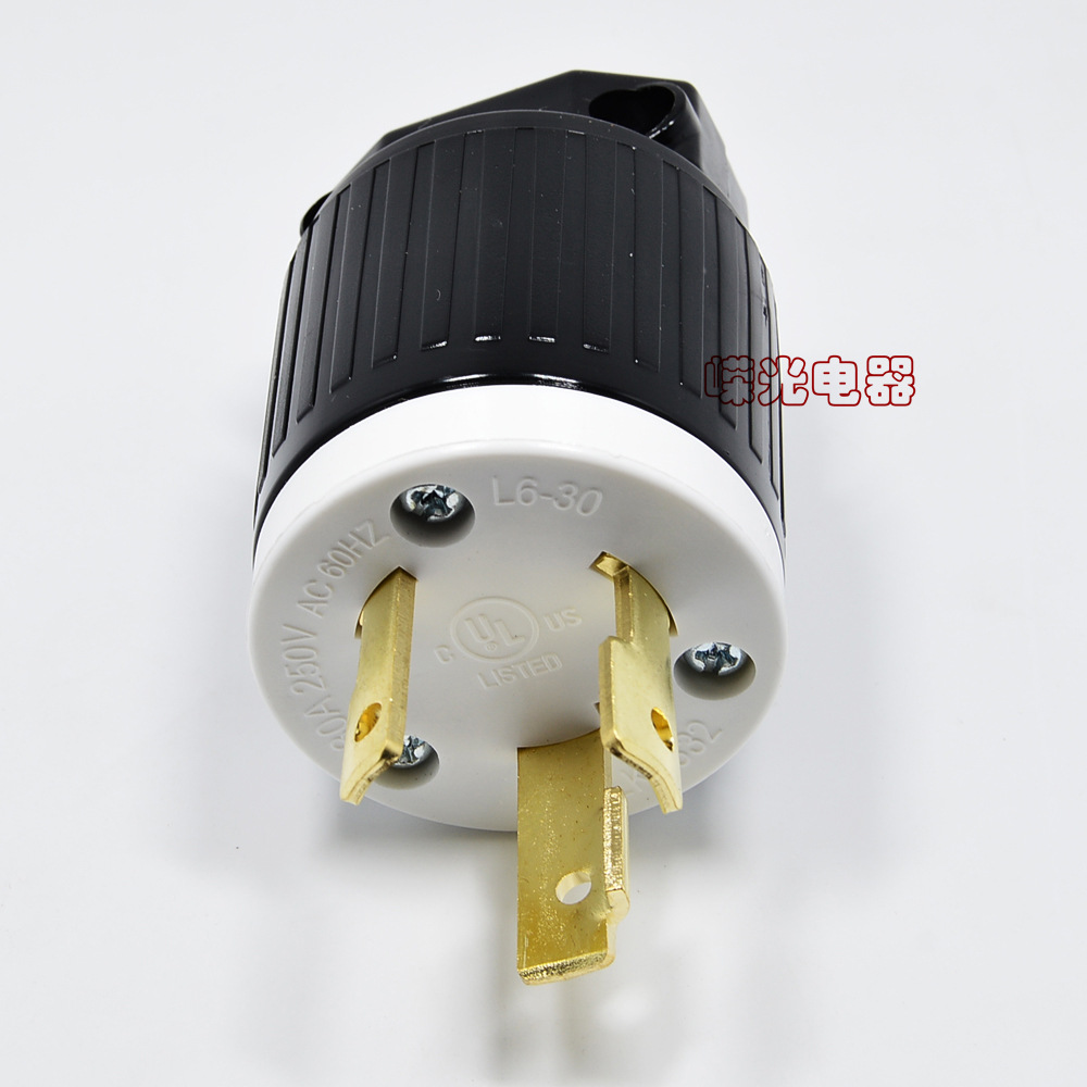 LK-6332 NEMA美国插头 NEMAL6-30P 30A 250V UL起重机械医疗器械