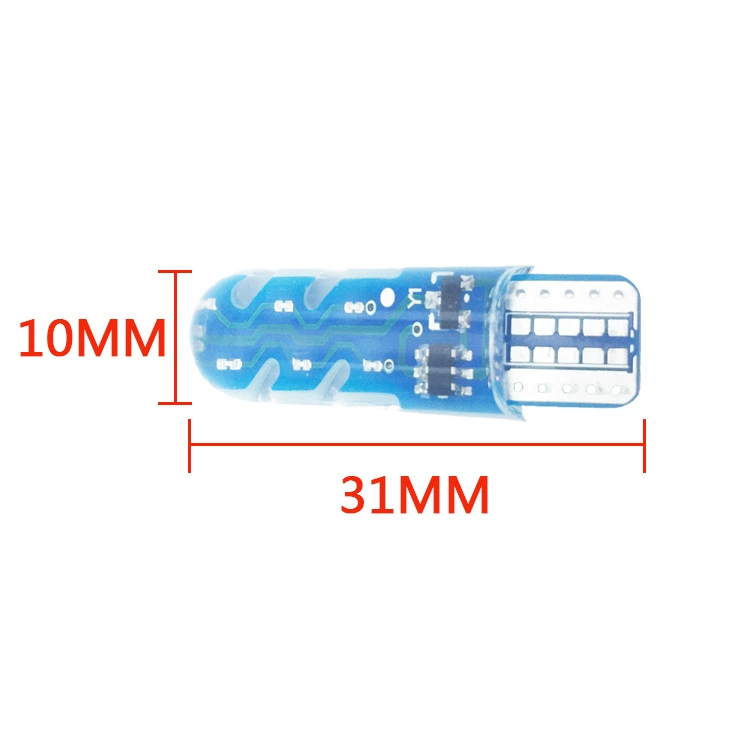 Автомобильная COB широкая фара 12V мотоцикловая мигающая маленькая лампа W5W силиконовая водонепроницаемая лампа T10 пузырь Wuji номерной знак