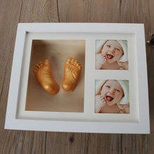 婴儿手足印相框立体手脚印克隆粉模型粉婴儿成人手脚模纪念批发