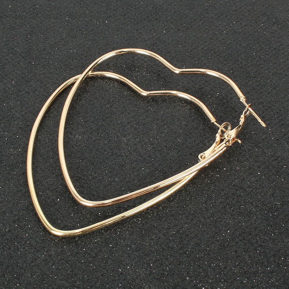 simple heart-shaped LOVE alloy earrings