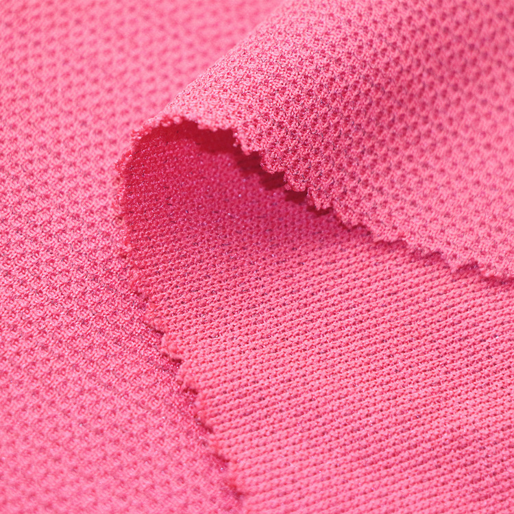 服装鞋材抗静电功能性针织面料全涤导电丝防静电条纹速干网眼布