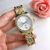 Trend quartz watch, dial, floral print