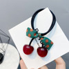 C136 loli hair circle cute big cherry rubber band sweet Douyin same wave dot bow dot jerk coat band hair tide