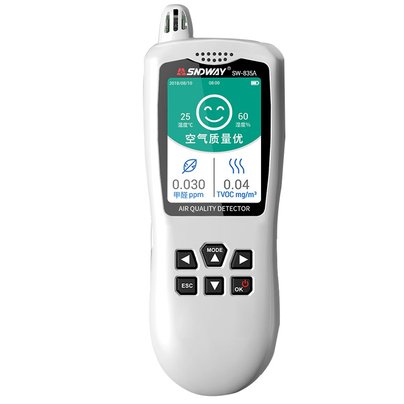 深达威SW-835A空气质量测试仪PM2.5甲醛TVOC温度四合一雾霾检测器