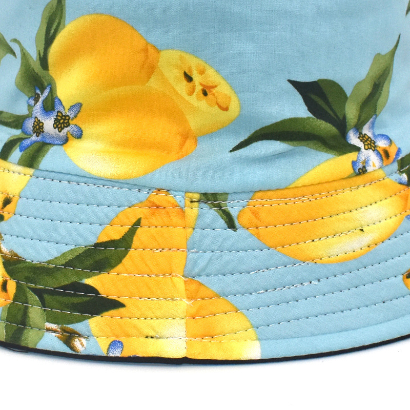 Unisex Casual Sunflower Lemon Flat Eaves Bucket Hat display picture 5