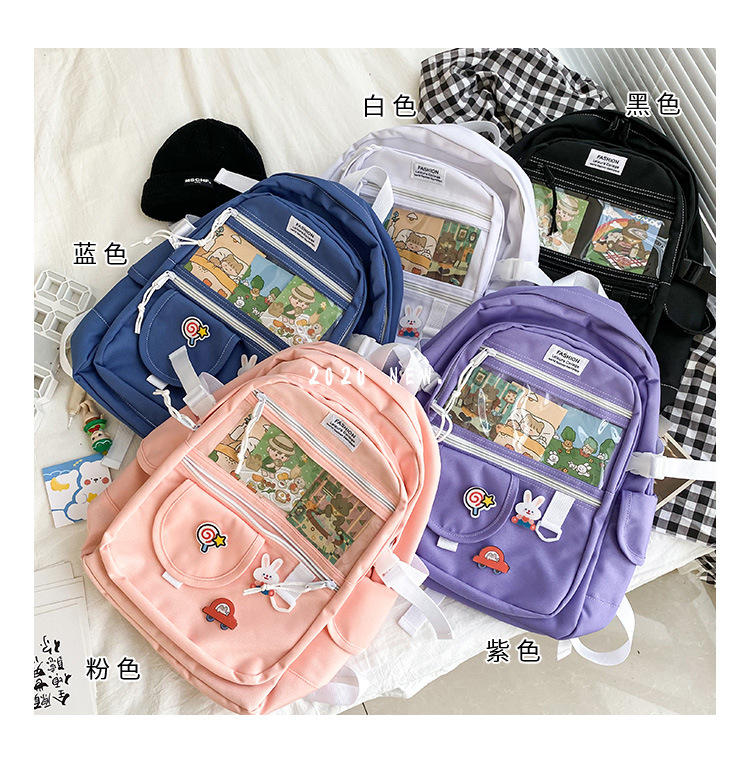 Cute Transparent Funny Soft Backpack display picture 1