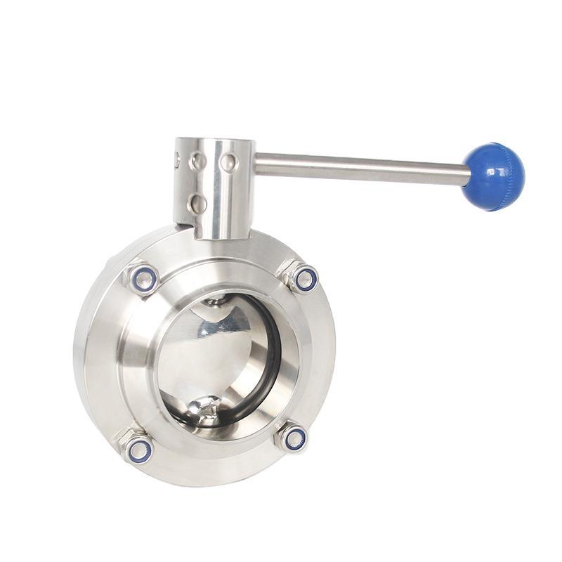 304 stainless steel sanitary grade quick-install butterfly valve