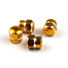Colorful aluminum alloy valve cap Leak-proof car tire cap Big hexagonal screw Valve cap