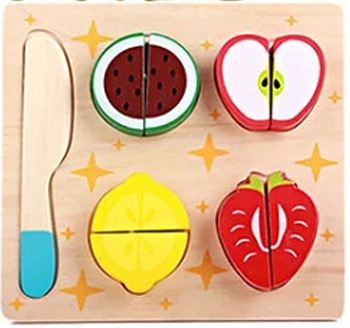Casa de juego madera los niños juguetes fruta plana rompecabezas corte educación temprana cocina material didáctico Ventas Directas la fábrica