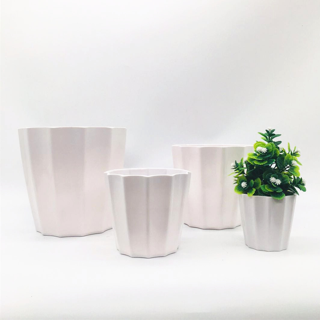 Factory direct sales of 5-sized Y31 series vertical striped circular color series flower POTS and plastic succulent flower POTS detail image 5