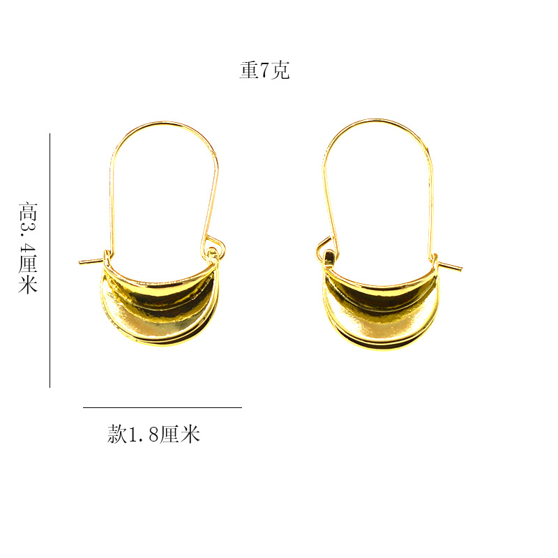 New Wave Irregular Arc Earrings Wild Temperament Earrings Niche Design Wholesale Nihaojewelry display picture 4