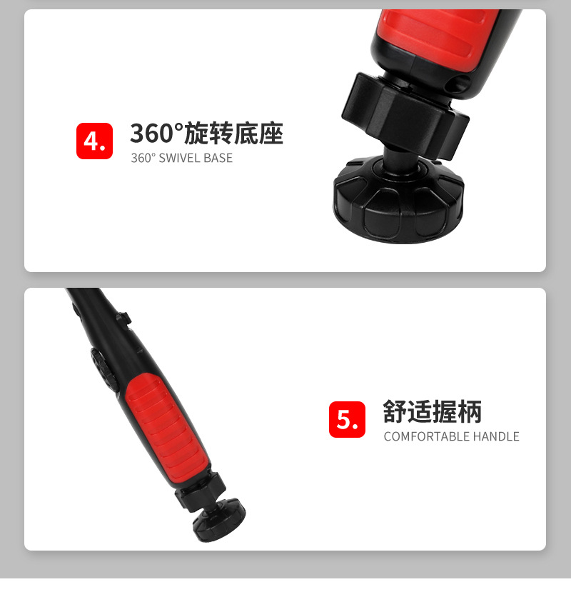 360° Rotating Charging Work Light High Brightness Portable Foldable