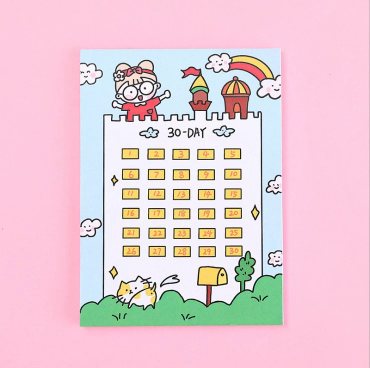 Cartoon book for elementary school students, cute note