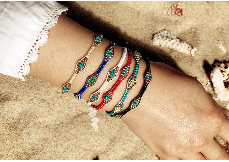 Ethnic Style Rhombus Bead, Braided Rope Braid Women's Bracelets display picture 2