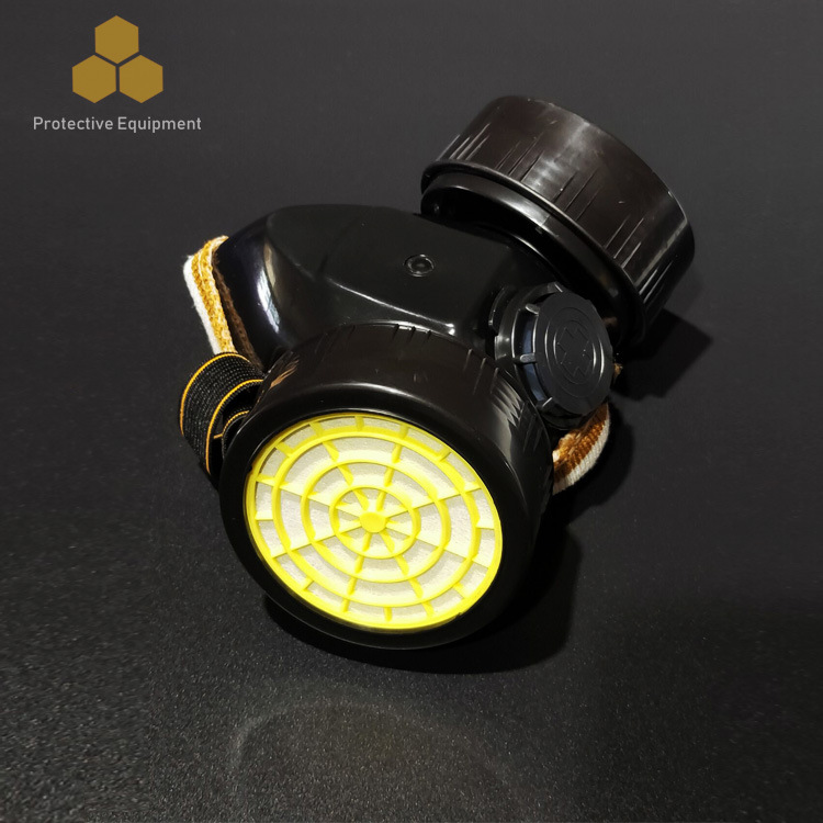 防毒面罩 双头防毒 活性碳防毒面罩 防护口罩 305306防毒面罩