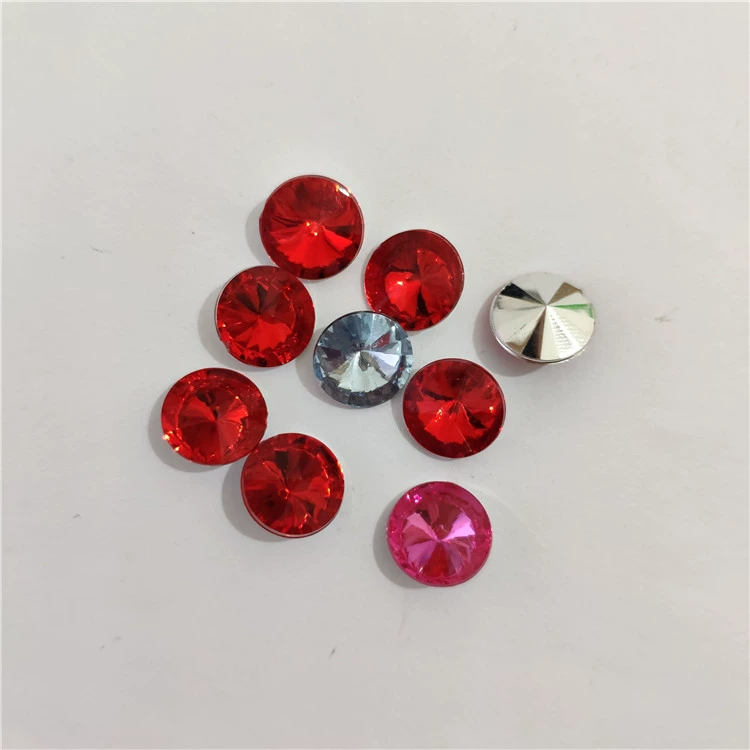 Double-point imitation satellite diamond acrylic diamond tip bottom satellite diamond flying saucer acrylic diamond DIY jewelry accessories
