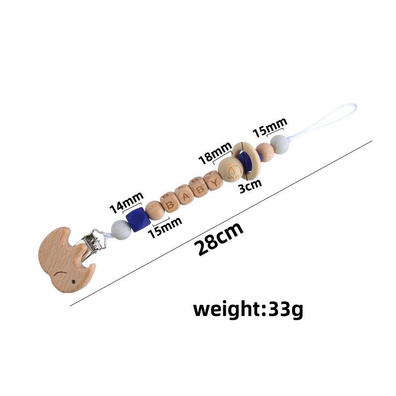 Bebé haya animal chupete clip juguete mordedor estrella de cinco puntas cuentas de silicona chupete cadena AliExpress Amazon Venta caliente