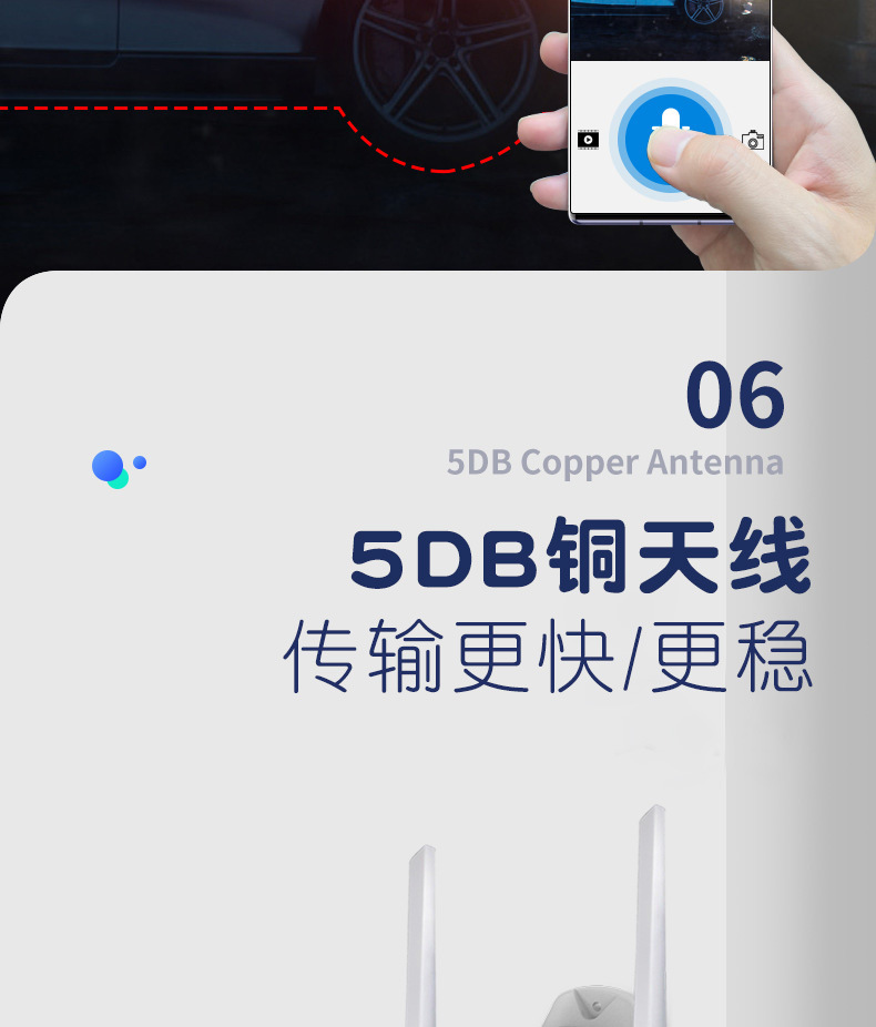 20灯球机室外防水监控器远程无线wifi网络全景高清夜视全彩