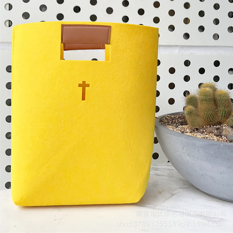 Bolsa de fieltro portátil nueva moda simple bolsa de compras casual práctica bolsa de regalo resistente al desgaste personalizable