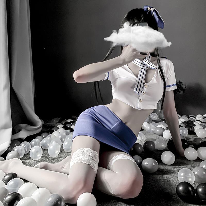 Eyebrow Nell Sexy Underwear Sexy Uniform Temptation Suit Nightclub Stewardess Policewoman Transparent New Student Skirt
