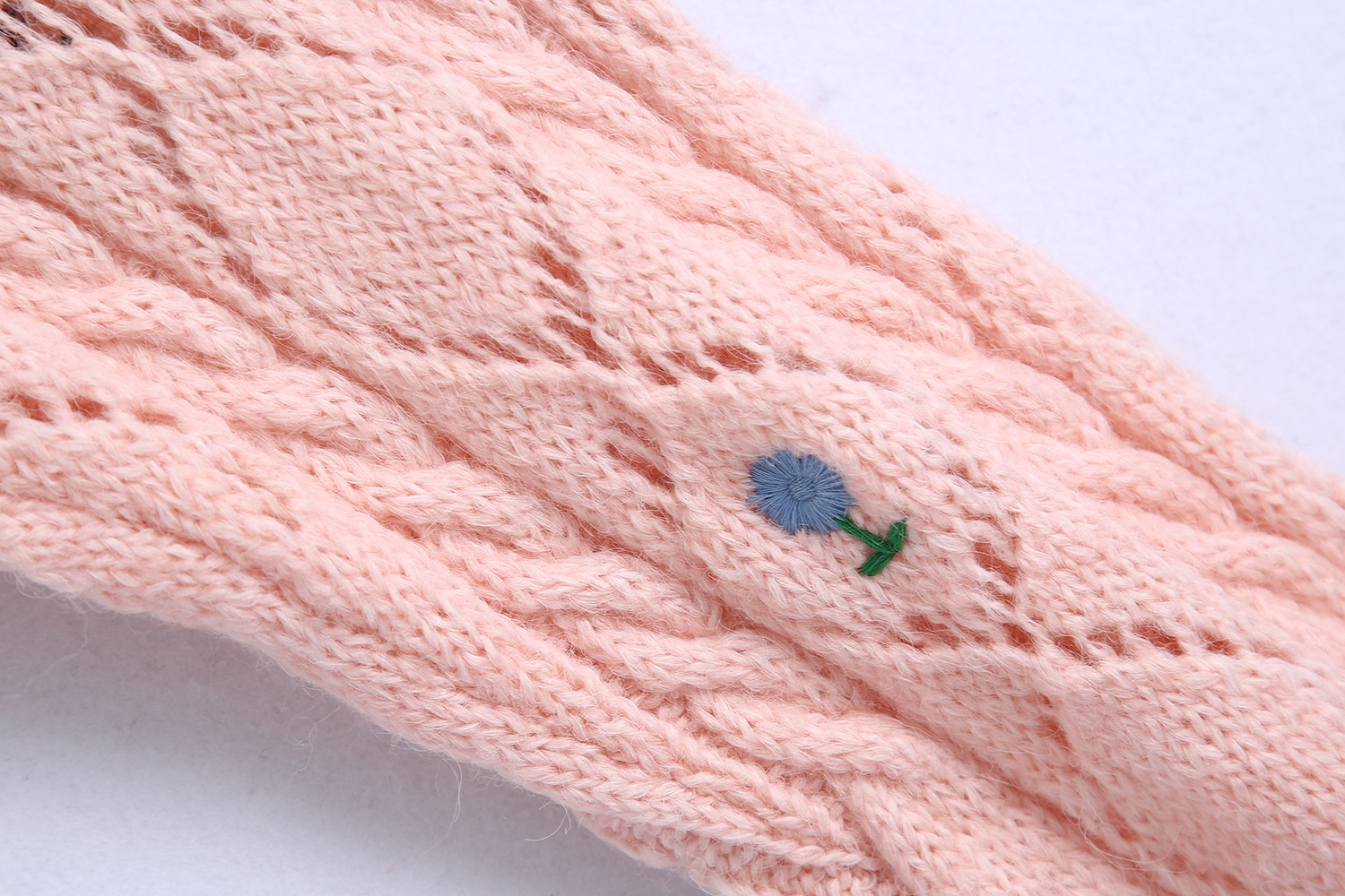 suéter de manga de punto de tejido de malla jacquard NSAM16153