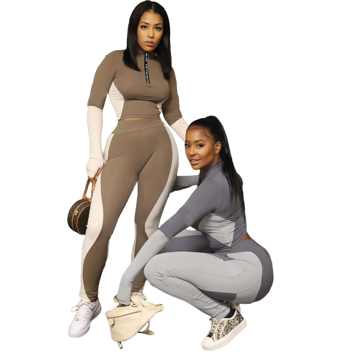 Daily Sports Women's Streetwear Solid Color Polyester Pants Sets Pants Sets display picture 21