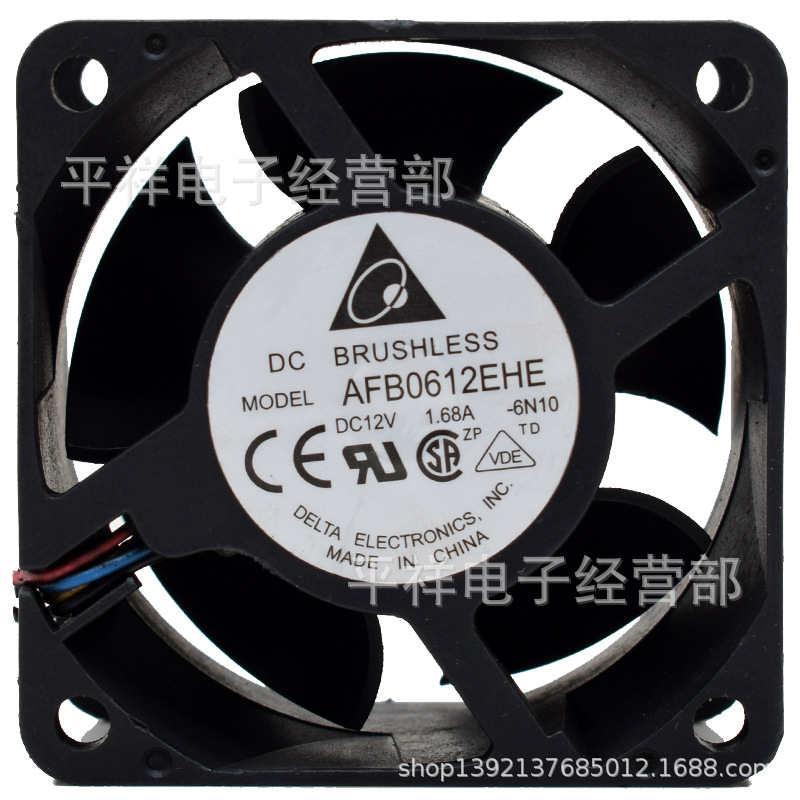 台达 AFB0612EHE 6038 12V 1.68A 6厘米 PWM温控调速大风量风扇