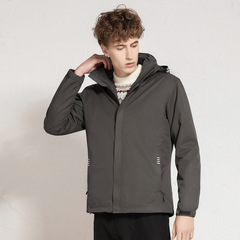 Outdoor Jacket Couple Three-in-One Jacket Men's and Women's Fleece Liner Two-piece Set Waterproof Work Clothes Customized