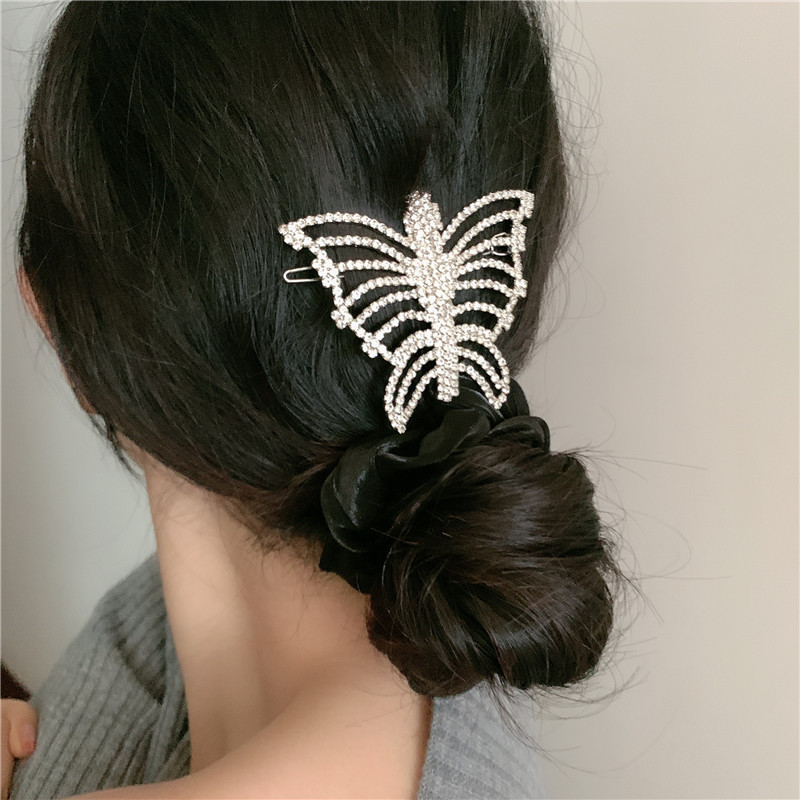 Pince À Cheveux Gros Papillon Creux Rétro Diamant display picture 2