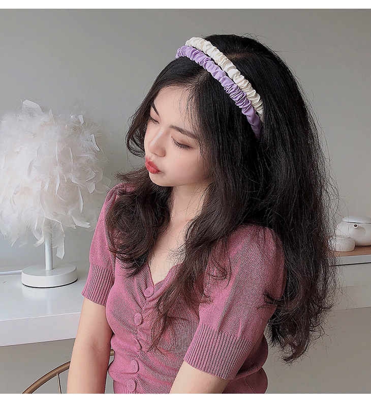 Korean New Chiffon Puff Korean Girls Cute Pressure Hair Band Headband For Women display picture 13