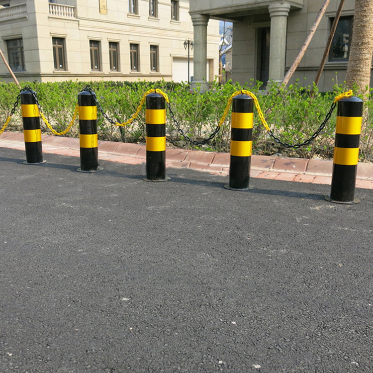 钢管警示柱铁固定立柱反光警示柱路桩防柱交通安保桩50CM固定撞住
