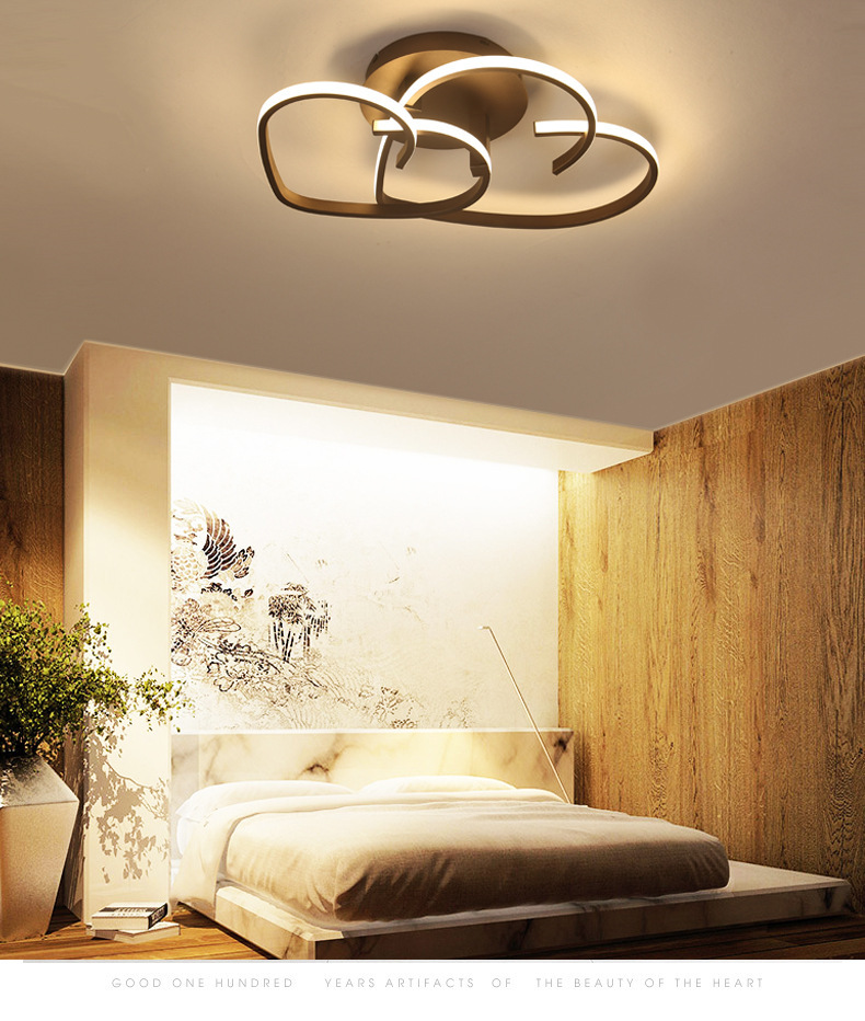北欧LED吸顶灯现代简约餐厅吸顶灯爱心吸顶灯卧室客厅创意灯具