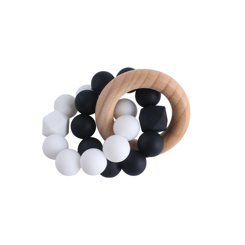 Bebé creativo Beech anillo de juguete teether nuevo octogonal silicona teether pulsera bebé entrenamiento teether palo