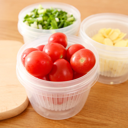 Onion box round double-layer sealed onion ginger garlic fresh-keeping box drained fresh-keeping classification storage box wish Amazon