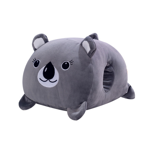 Wholesale cartoon character hand-in-hand sleep pillow, hand-warming plush toy for girls