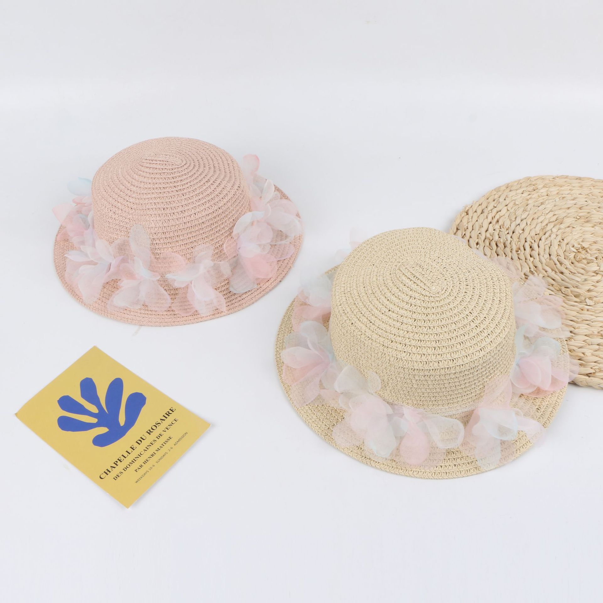 Hut Weibliche Sonnencreme Japanische Sonnencreme Strohhut Sommer Strand Bogen Kinder Große Krempe Sonnenhut Eltern-kind-stil display picture 10