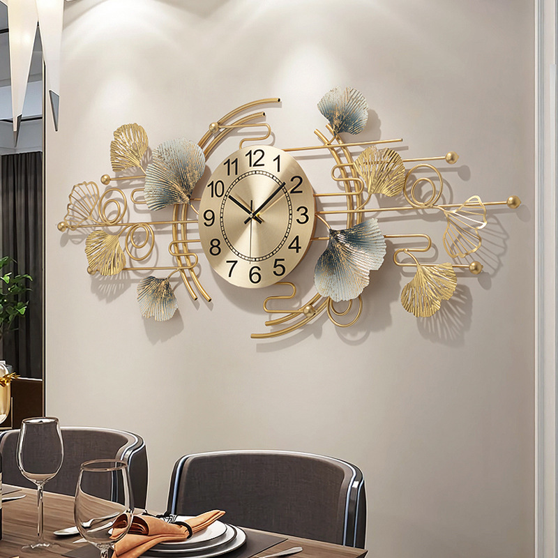 Light luxury wall clock living room home...